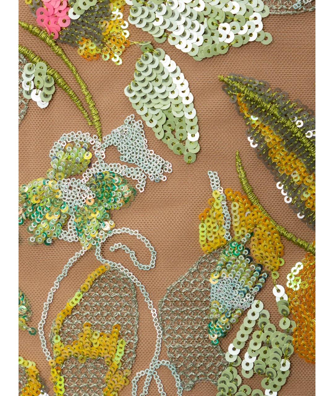 ELIE SAAB Бежевая шелковая юбка миди, фото 3