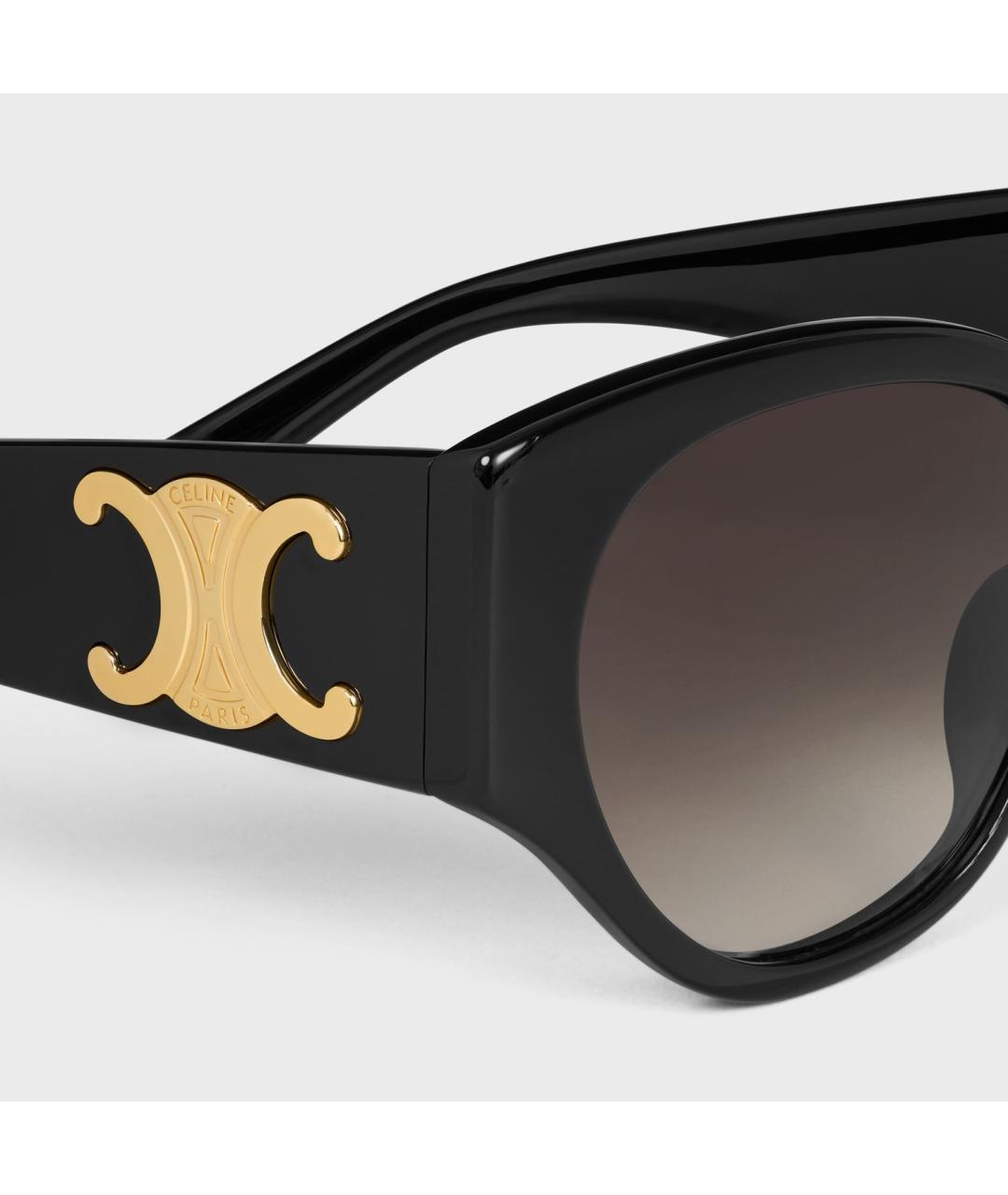 CELINE Черные пластиковые солнцезащитные очки, фото 4