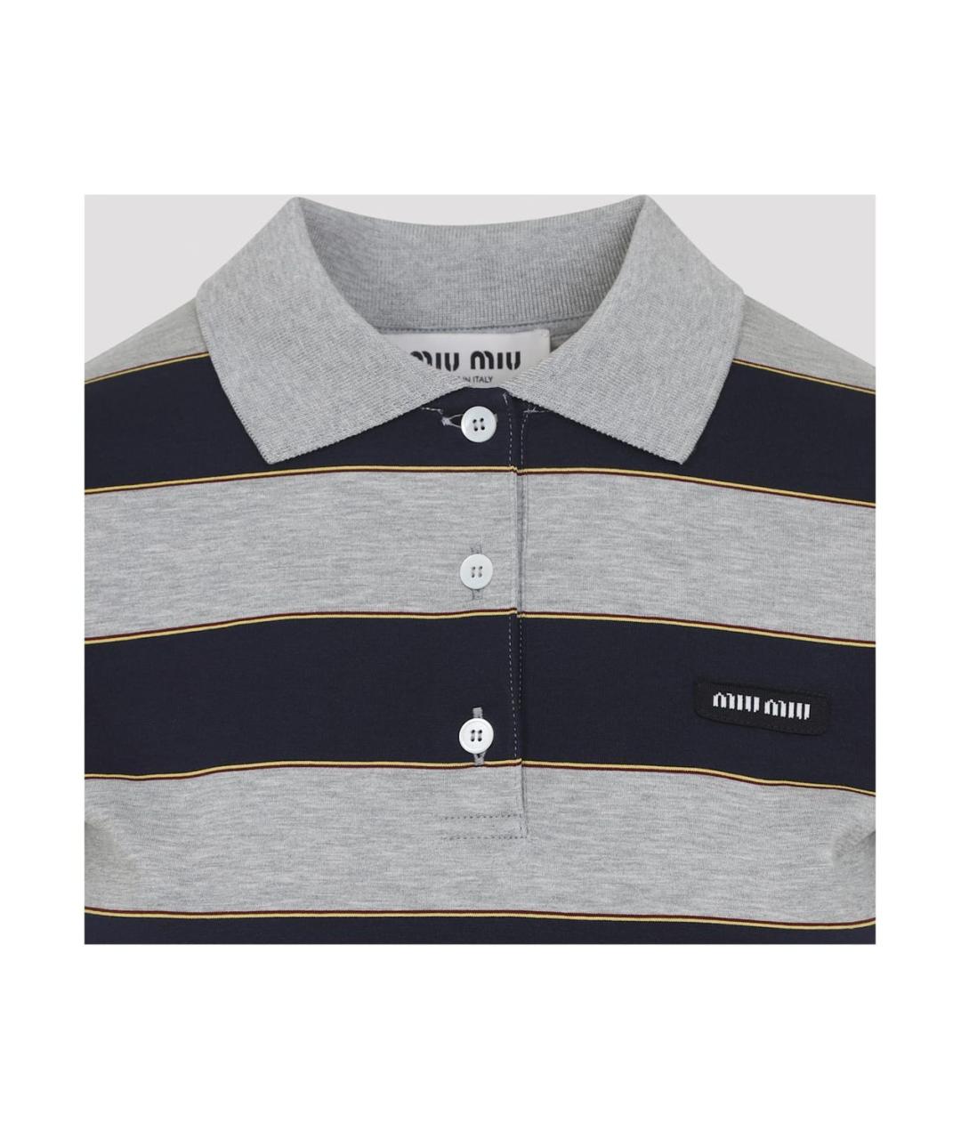 MIU MIU Мульти хлопковая футболка, фото 3