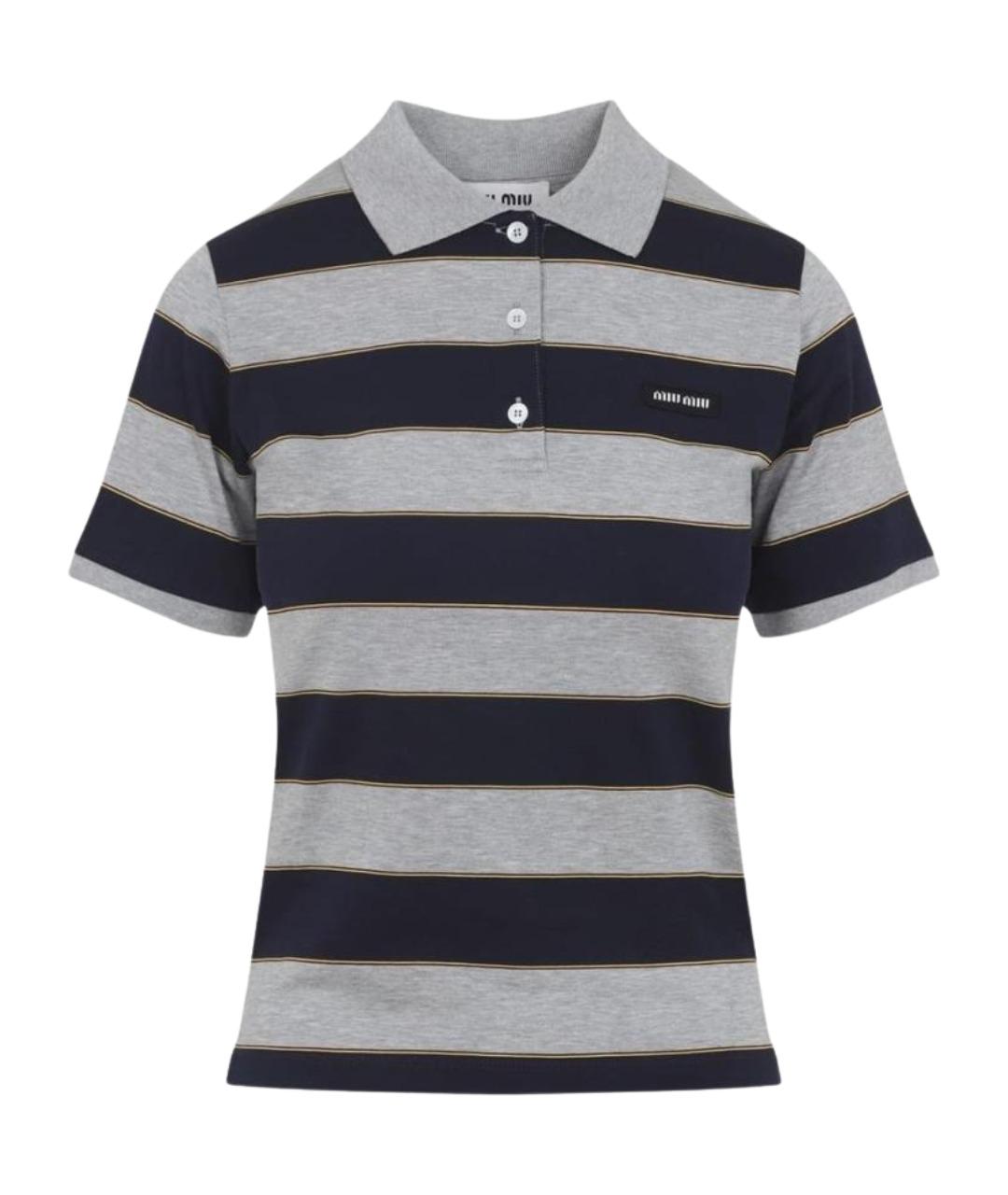 MIU MIU Мульти хлопковая футболка, фото 1