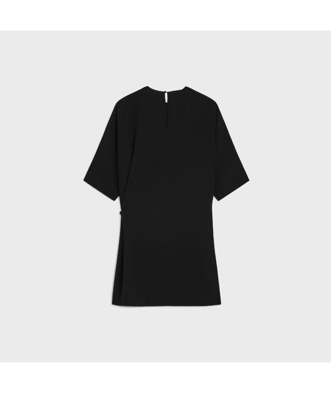 CELINE Черное вискозное повседневное платье, фото 2