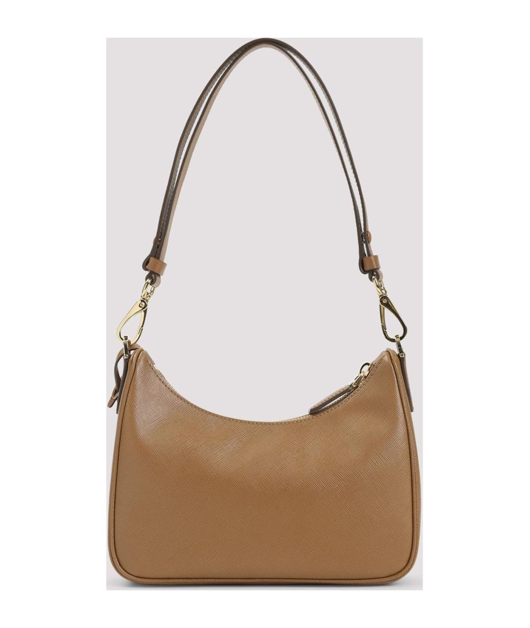 PRADA Бежевая кожаная сумка через плечо, фото 2