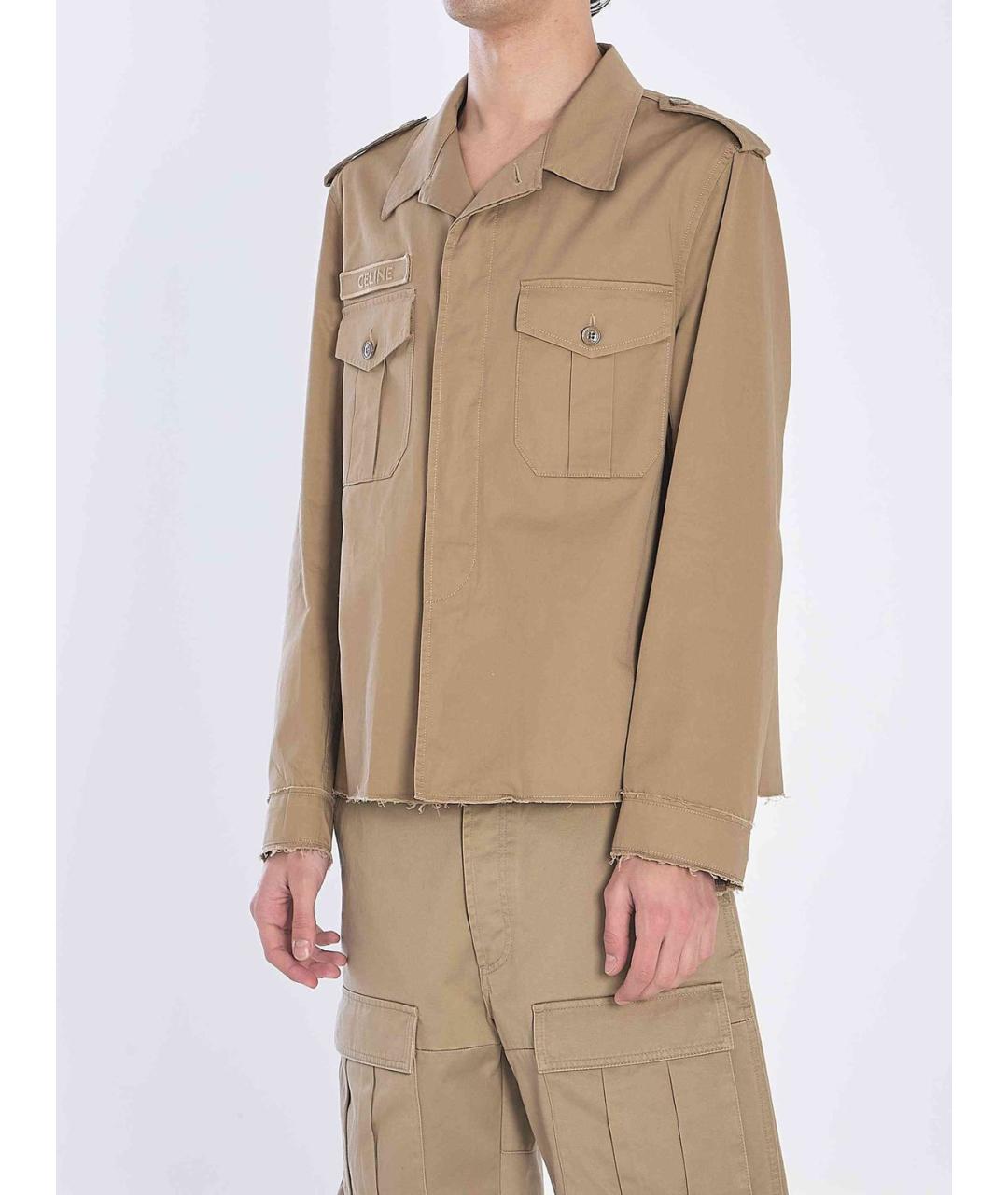 CELINE Бежевая хлопковая куртка, фото 2