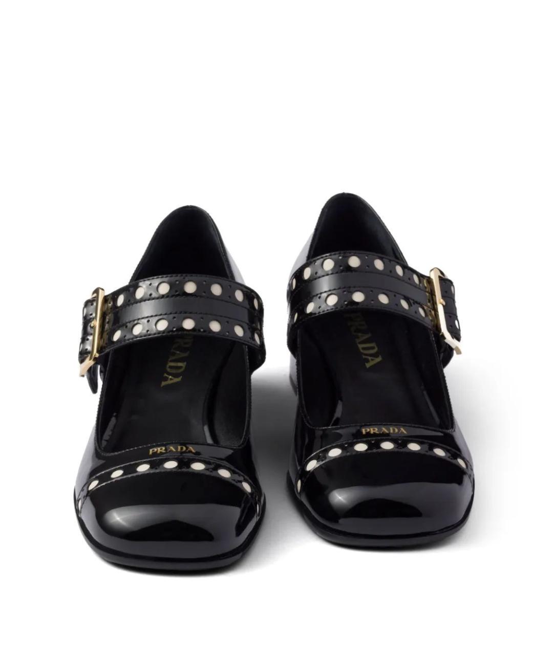 PRADA Черные кожаные туфли, фото 5