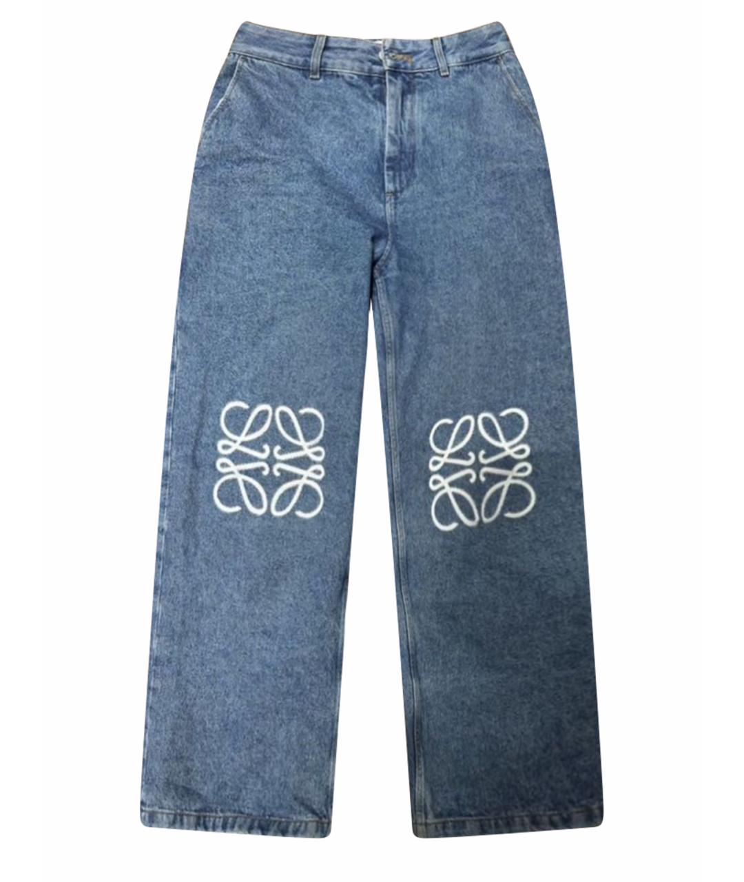 LOEWE Синие хлопковые прямые джинсы, фото 1