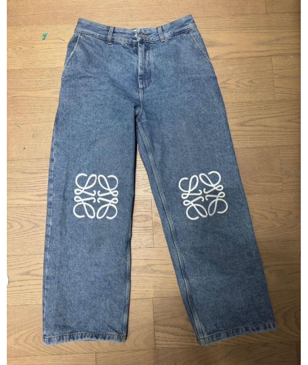 LOEWE Синие хлопковые прямые джинсы, фото 3