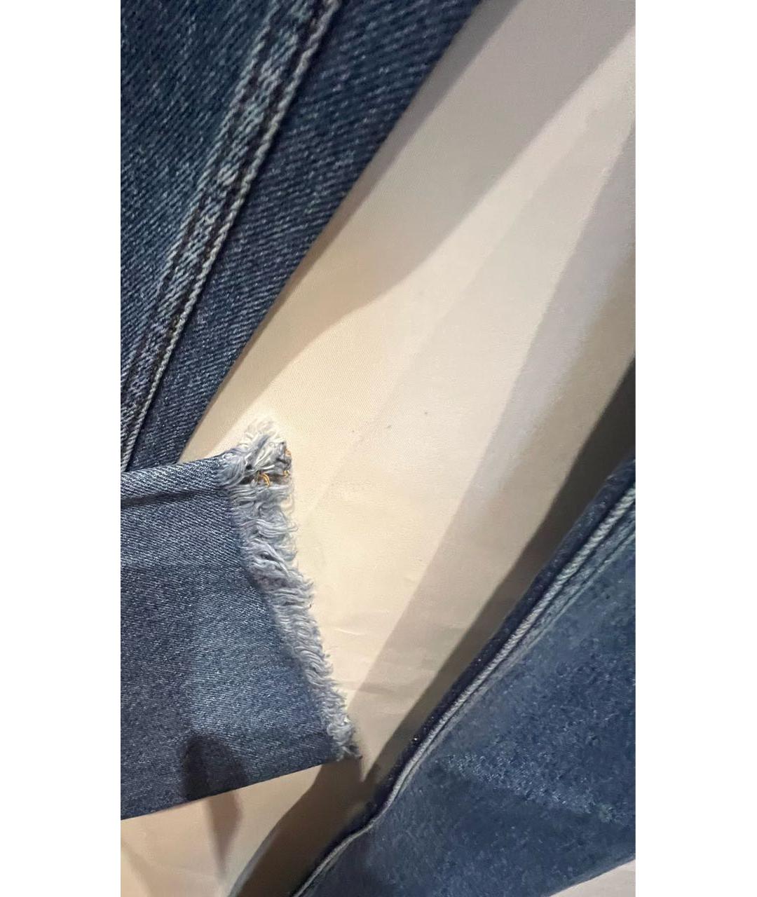 PHILIPP PLEIN Синие хлопковые прямые джинсы, фото 6