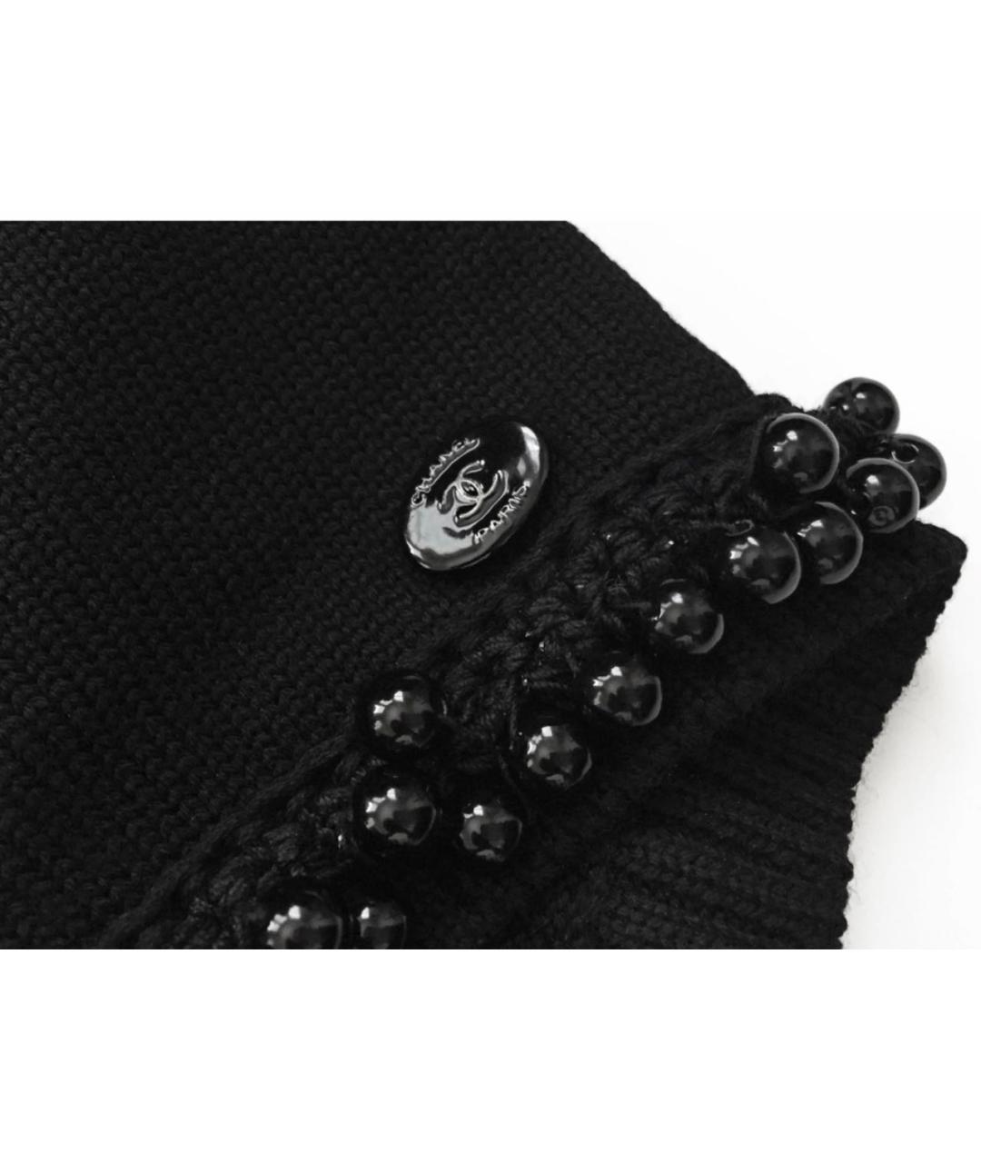 CHANEL Черное шерстяное повседневное платье, фото 6