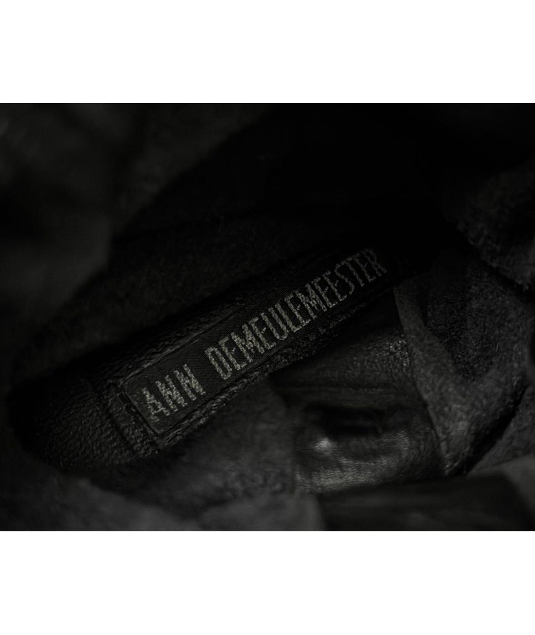 ANN DEMEULEMEESTER Черные кожаные сапоги, фото 6