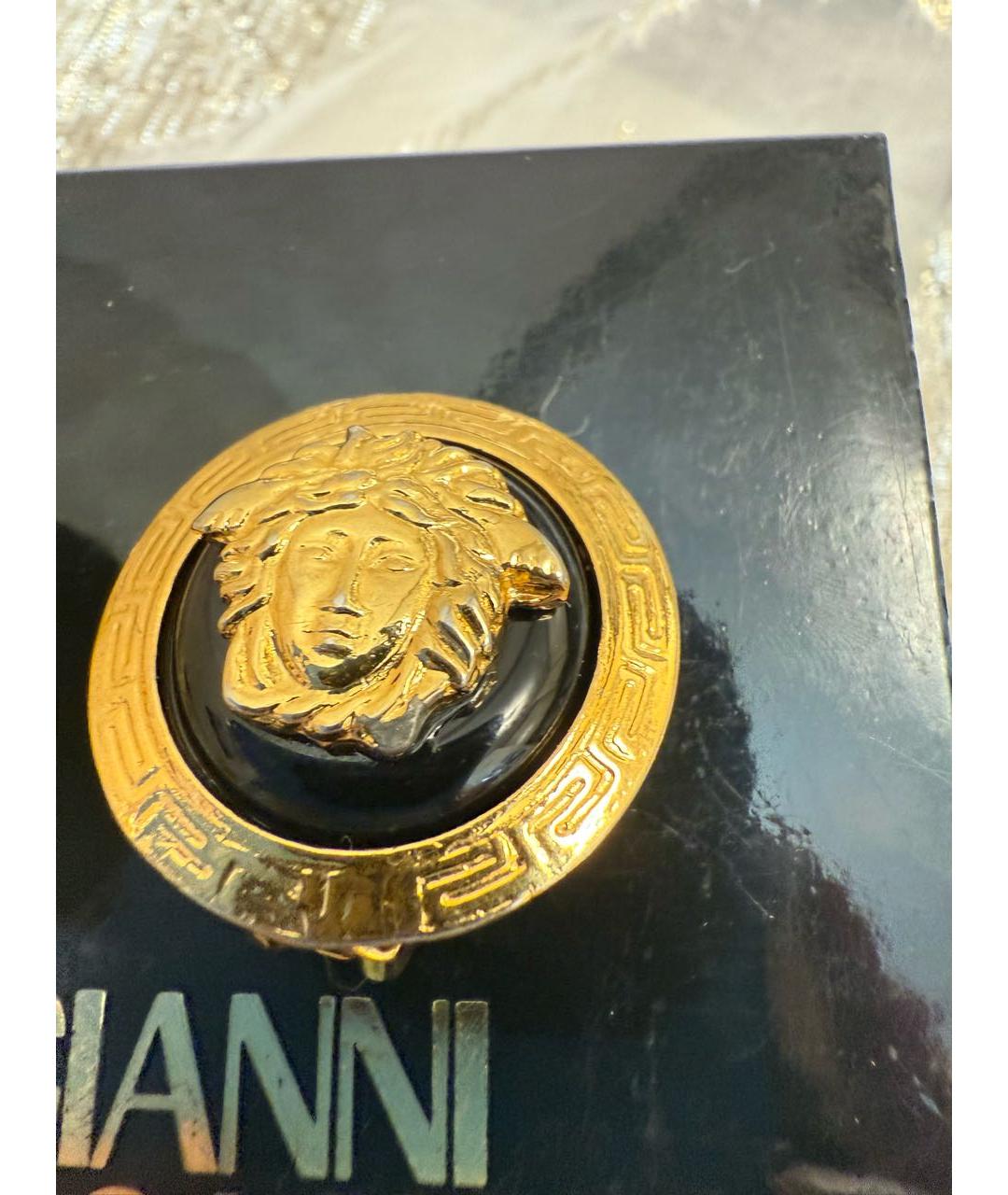 VERSACE Черные металлические клипсы, фото 3