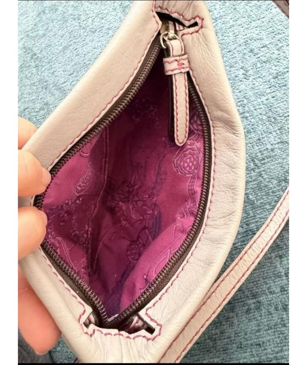 LANCEL Бежевая кожаная сумка через плечо, фото 4