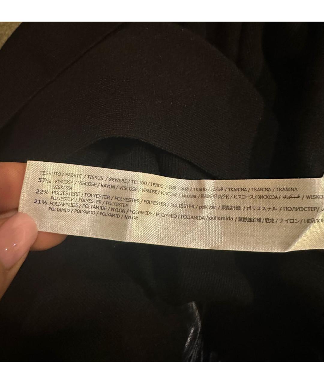 TWIN-SET Черное вискозное повседневное платье, фото 7