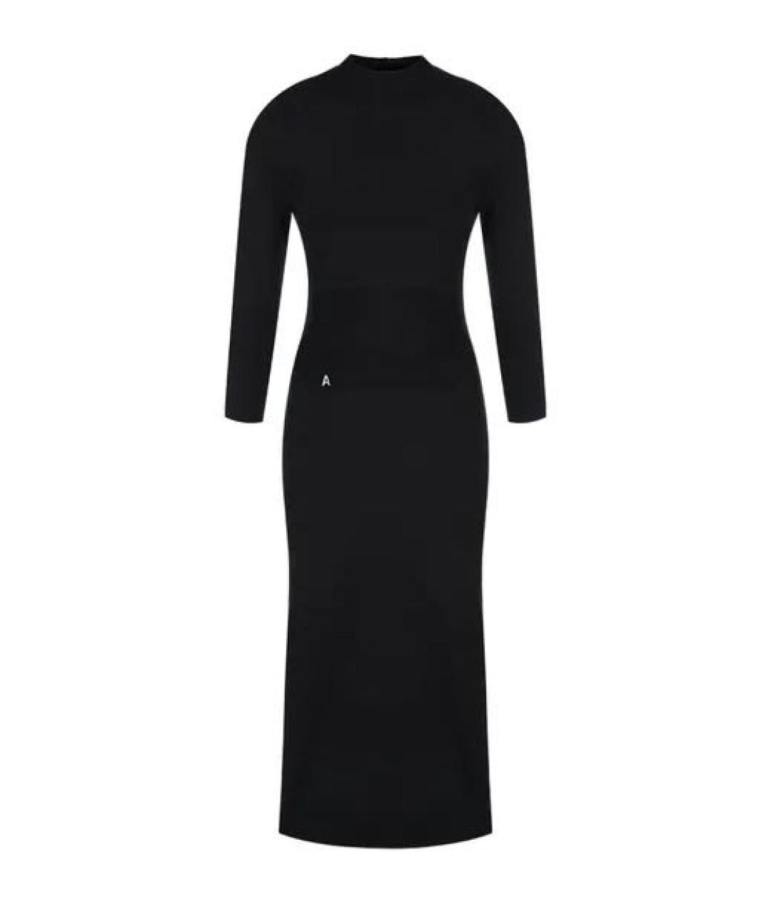 TWIN-SET Черное вискозное повседневное платье, фото 1