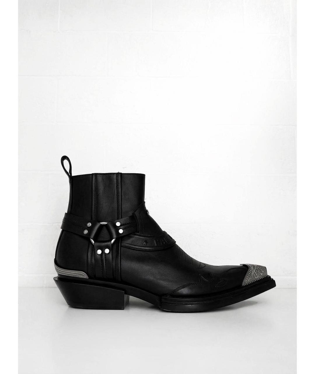 BALENCIAGA Черные кожаные высокие ботинки, фото 9