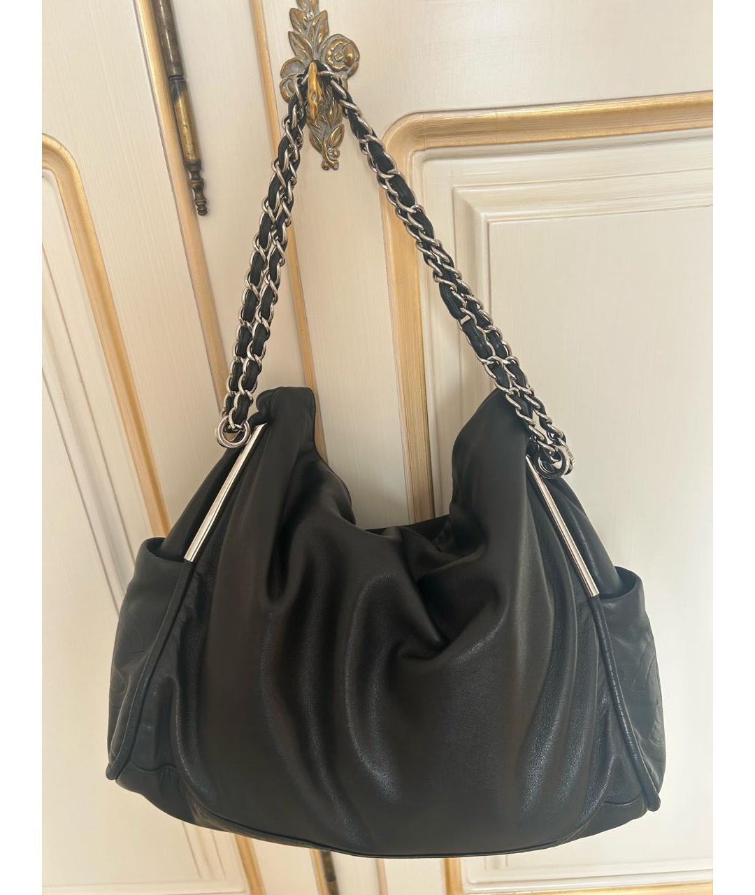 CHANEL Черная кожаная сумка тоут, фото 2