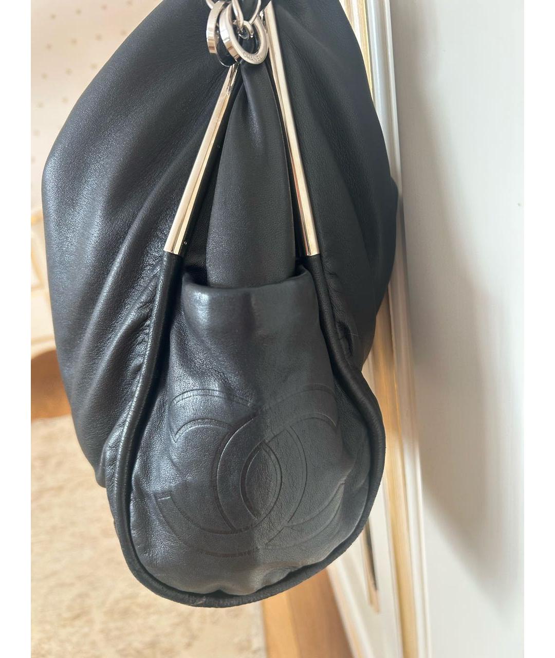 CHANEL Черная кожаная сумка тоут, фото 3