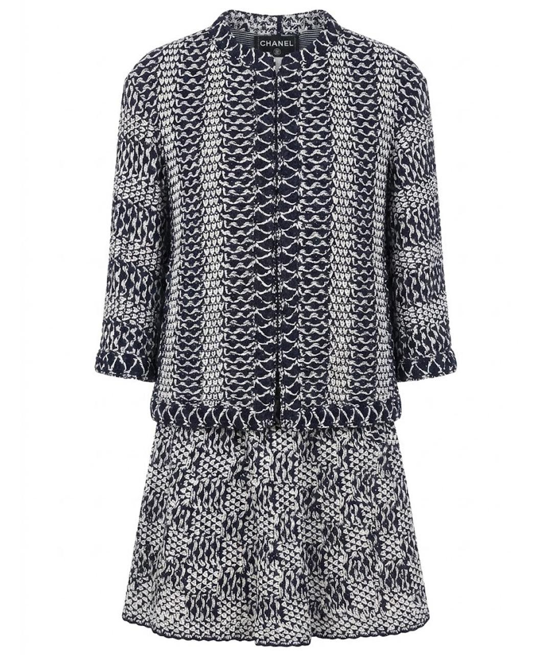 CHANEL Темно-синий полиамидовый костюм с юбками, фото 1