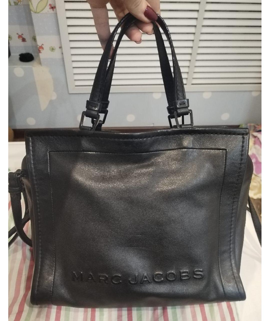 MARC JACOBS Черная кожаная сумка тоут, фото 2