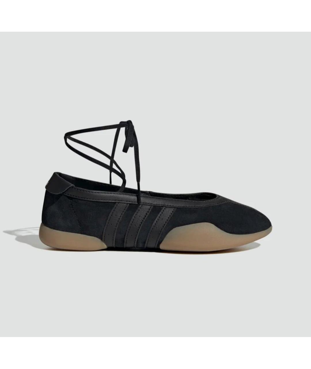 ADIDAS Черные замшевые балетки, фото 3