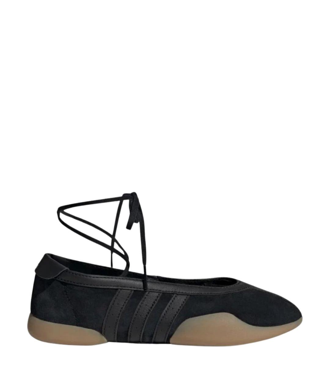 ADIDAS Черные замшевые балетки, фото 1