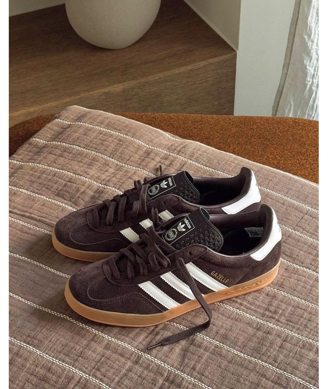 ADIDAS Коричневые замшевые кеды, фото 2