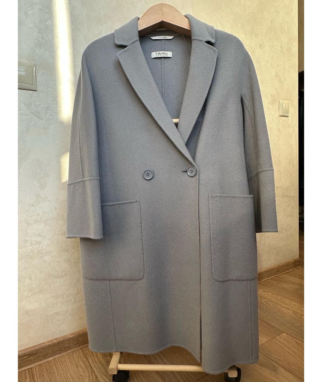 'S MAX MARA Серое шерстяное пальто, фото 7