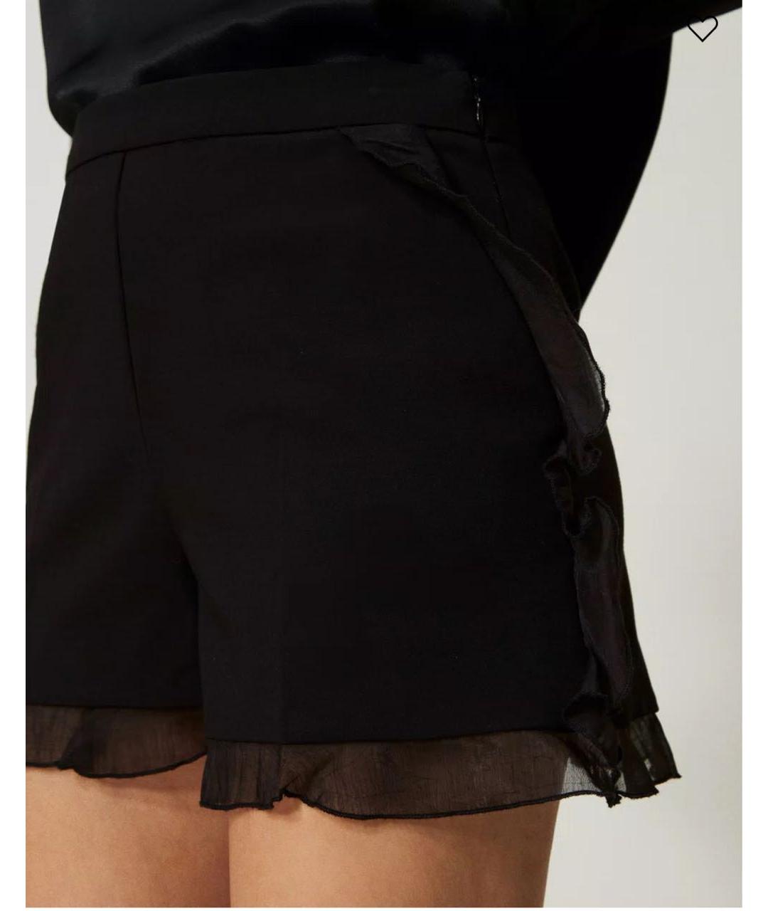TWIN-SET Черные полиэстеровые шорты, фото 2