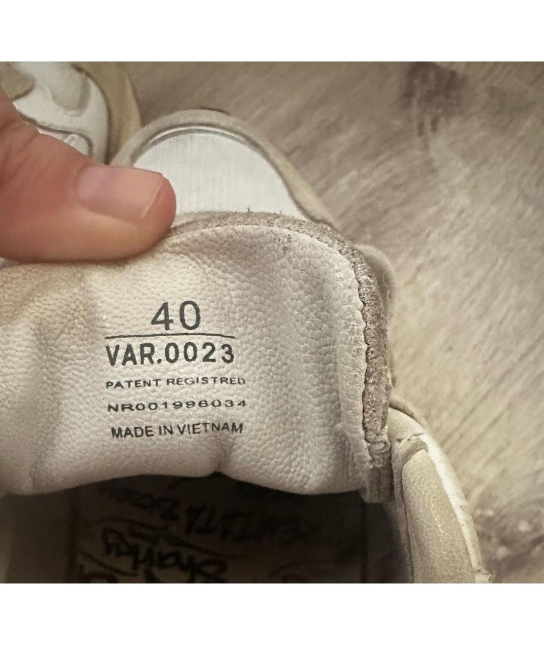 PREMIATA Бежевые кожаные кроссовки, фото 5