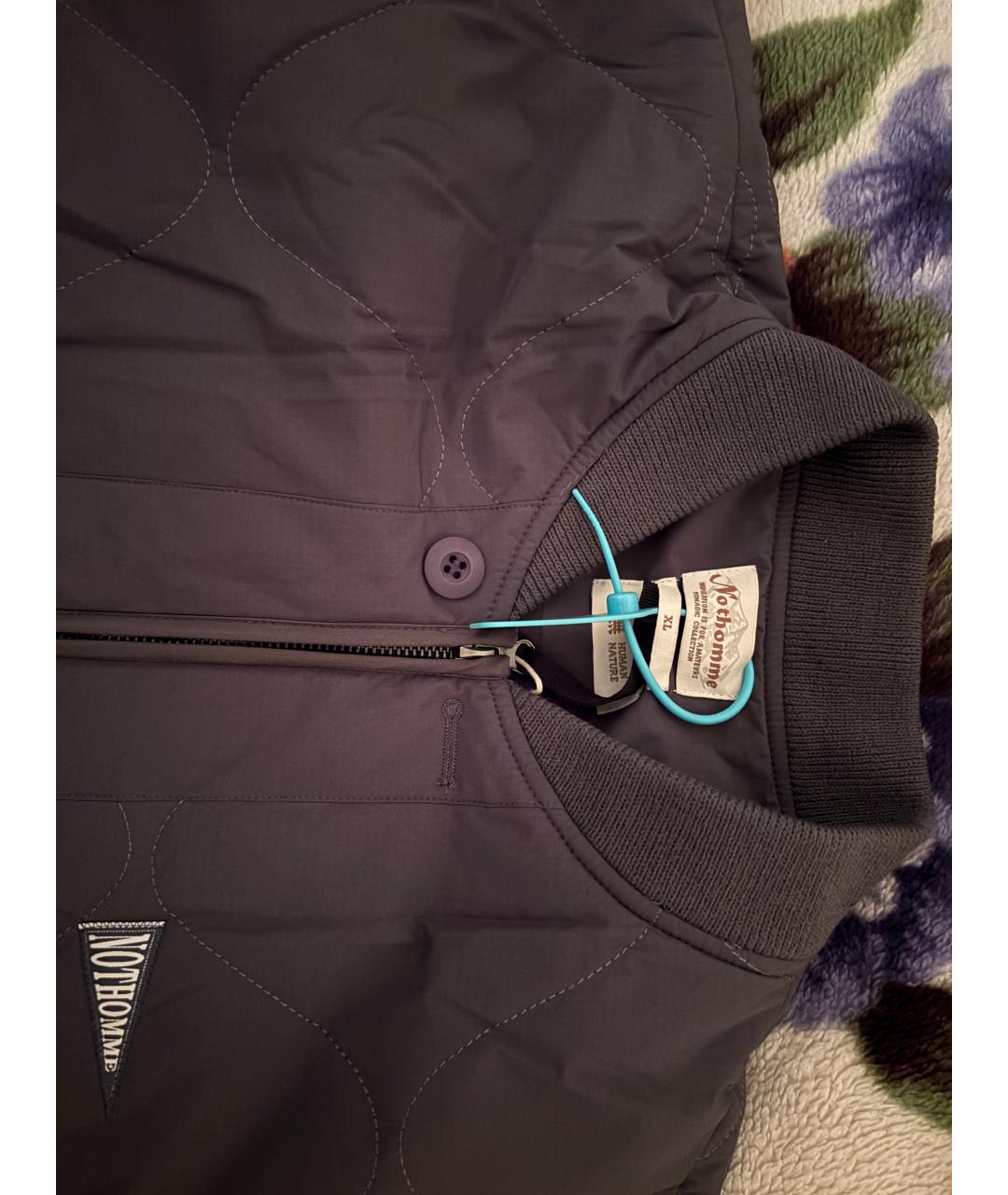 NOTHOMME Темно-синяя полиэстеровая куртка, фото 3