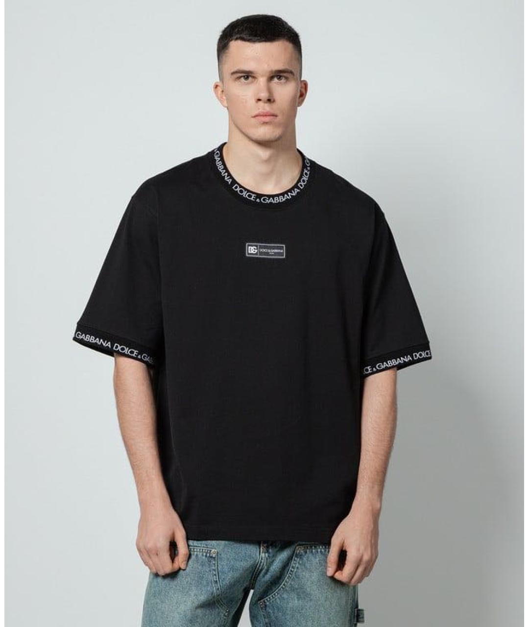 DOLCE&GABBANA Черная футболка, фото 3