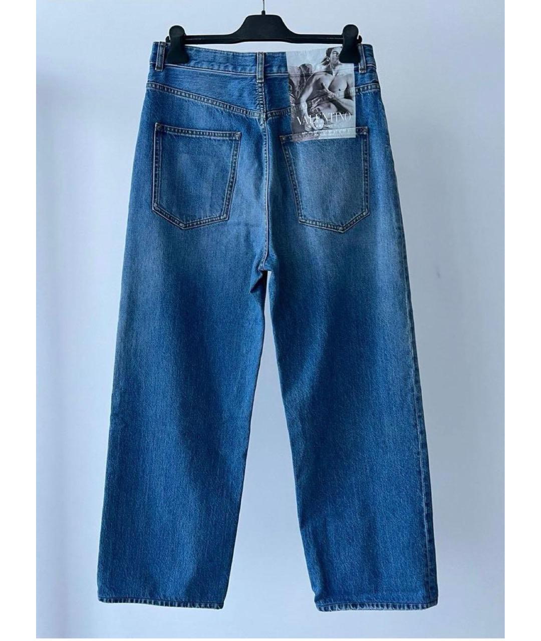 VALENTINO Синие хлопковые прямые джинсы, фото 2