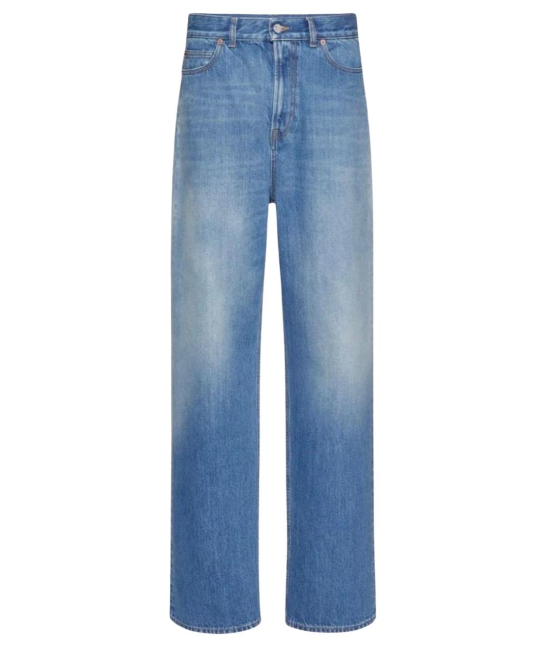 VALENTINO Синие хлопковые прямые джинсы, фото 1