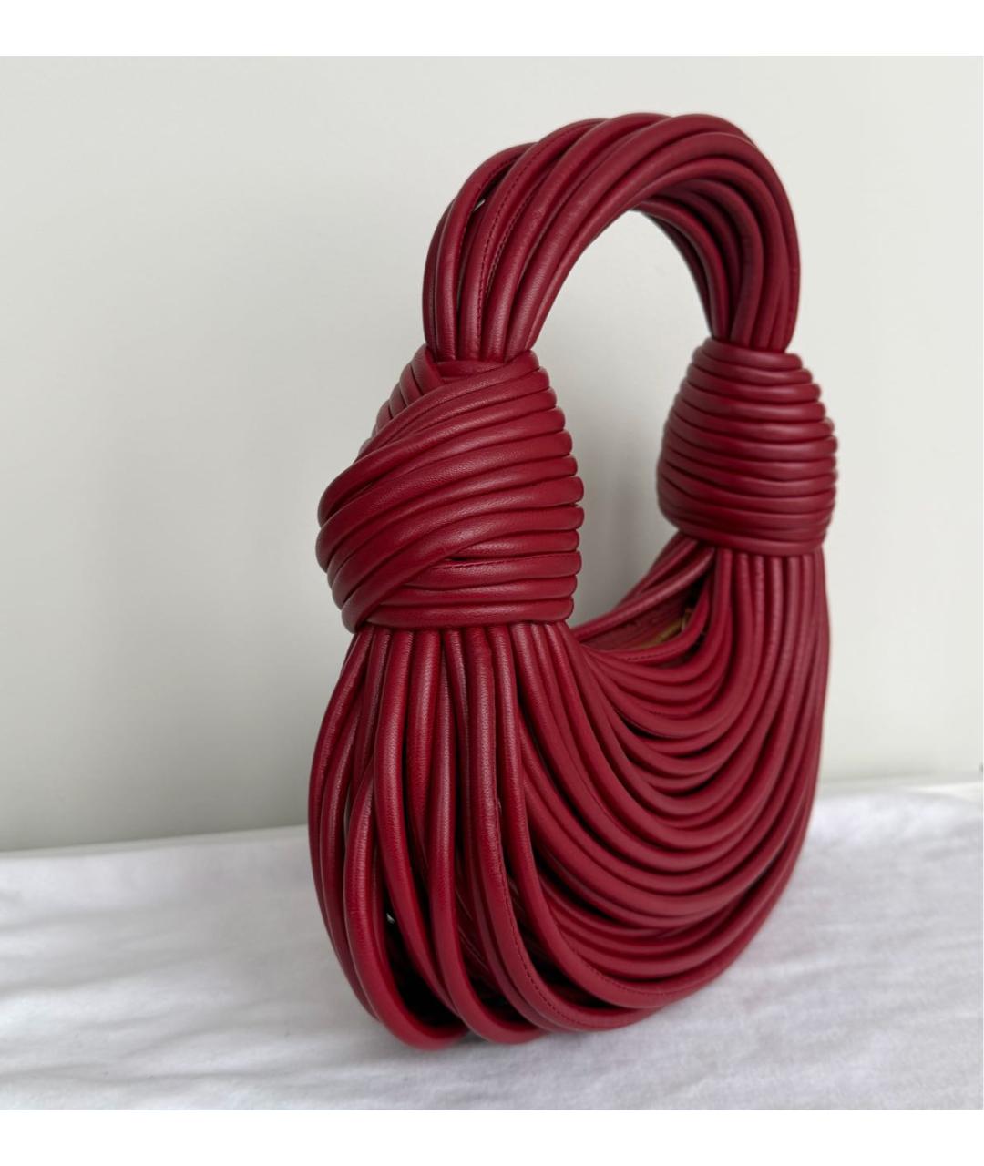 BOTTEGA VENETA Бордовая кожаная сумка через плечо, фото 2