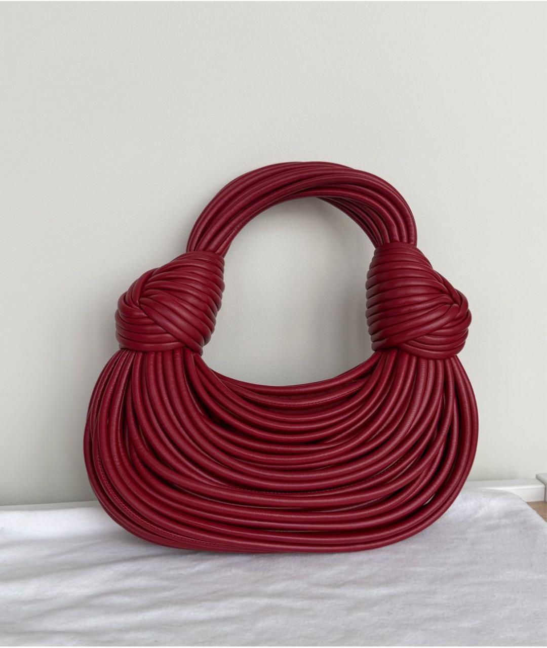 BOTTEGA VENETA Бордовая кожаная сумка через плечо, фото 6