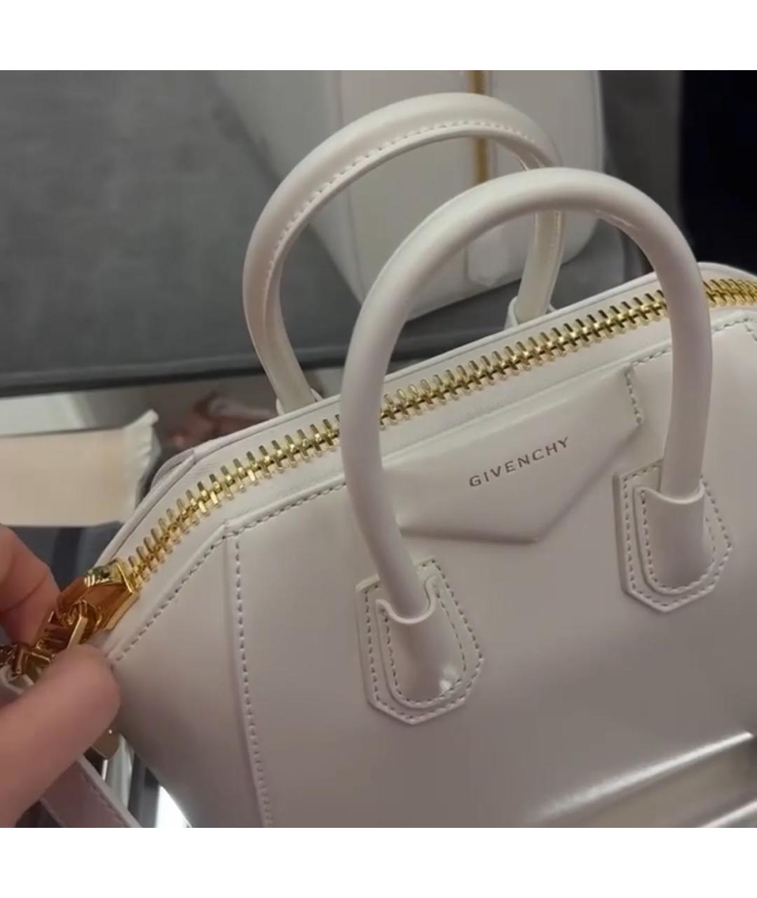 GIVENCHY Белая кожаная сумка через плечо, фото 2
