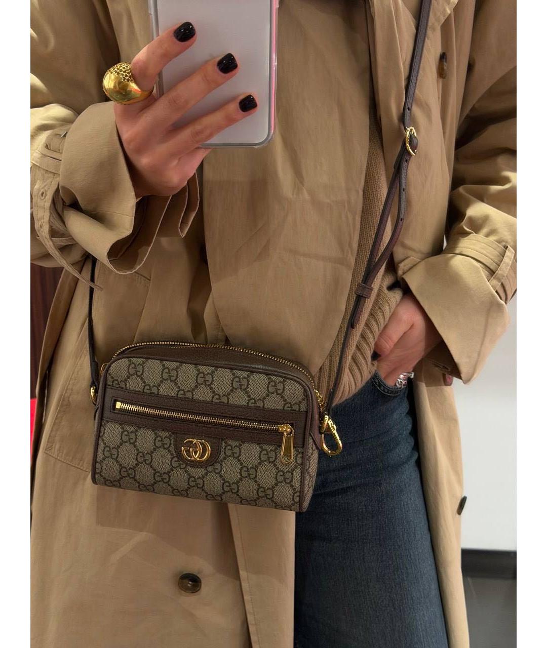 GUCCI Коричневая сумка через плечо, фото 2