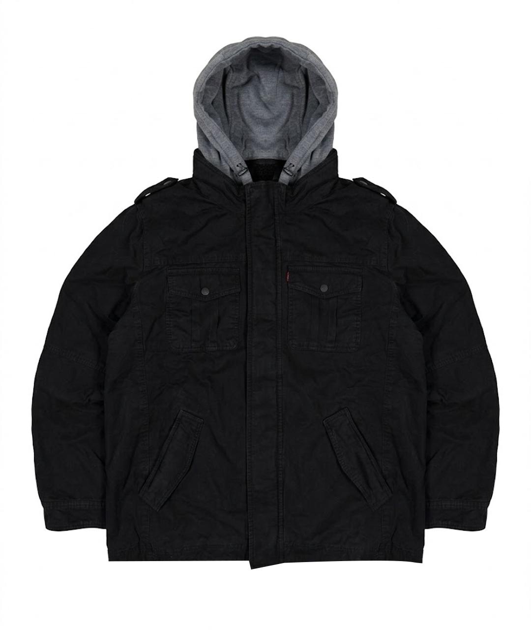 LEVI'S Черная хлопковая куртка, фото 1