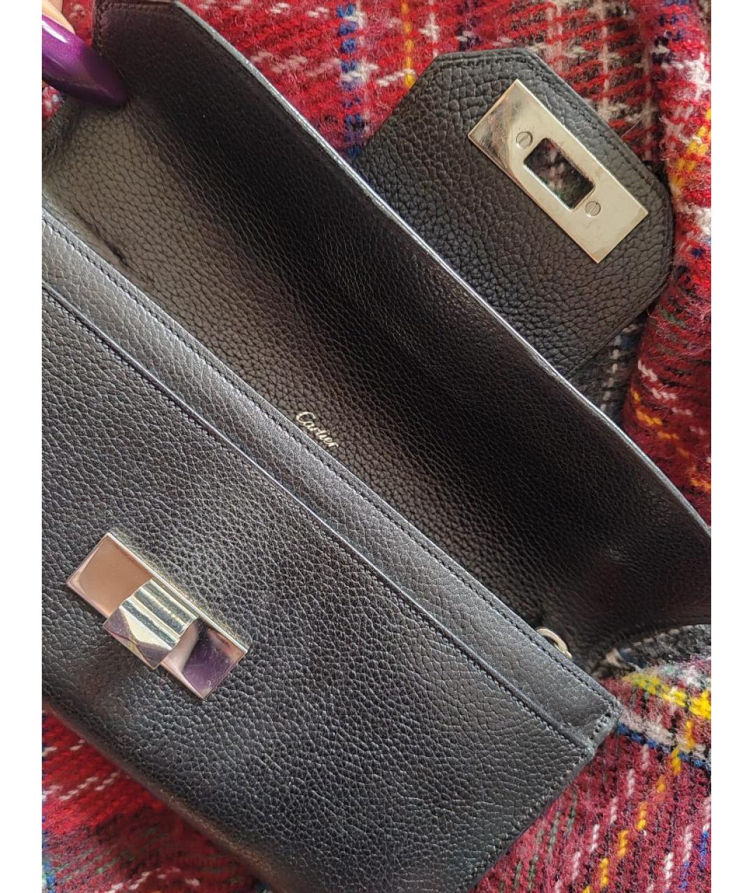 CARTIER Черный кожаный кошелек, фото 4