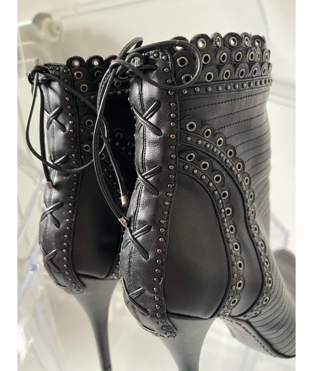 CHRISTIAN DIOR Черные кожаные ботильоны, фото 5