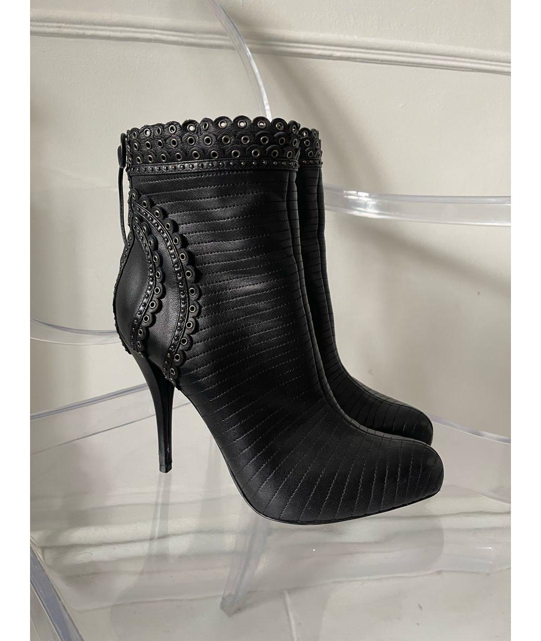 CHRISTIAN DIOR Черные кожаные ботильоны, фото 9