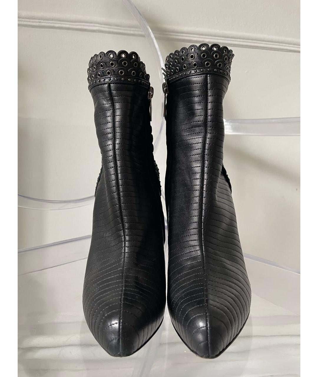 CHRISTIAN DIOR Черные кожаные ботильоны, фото 2