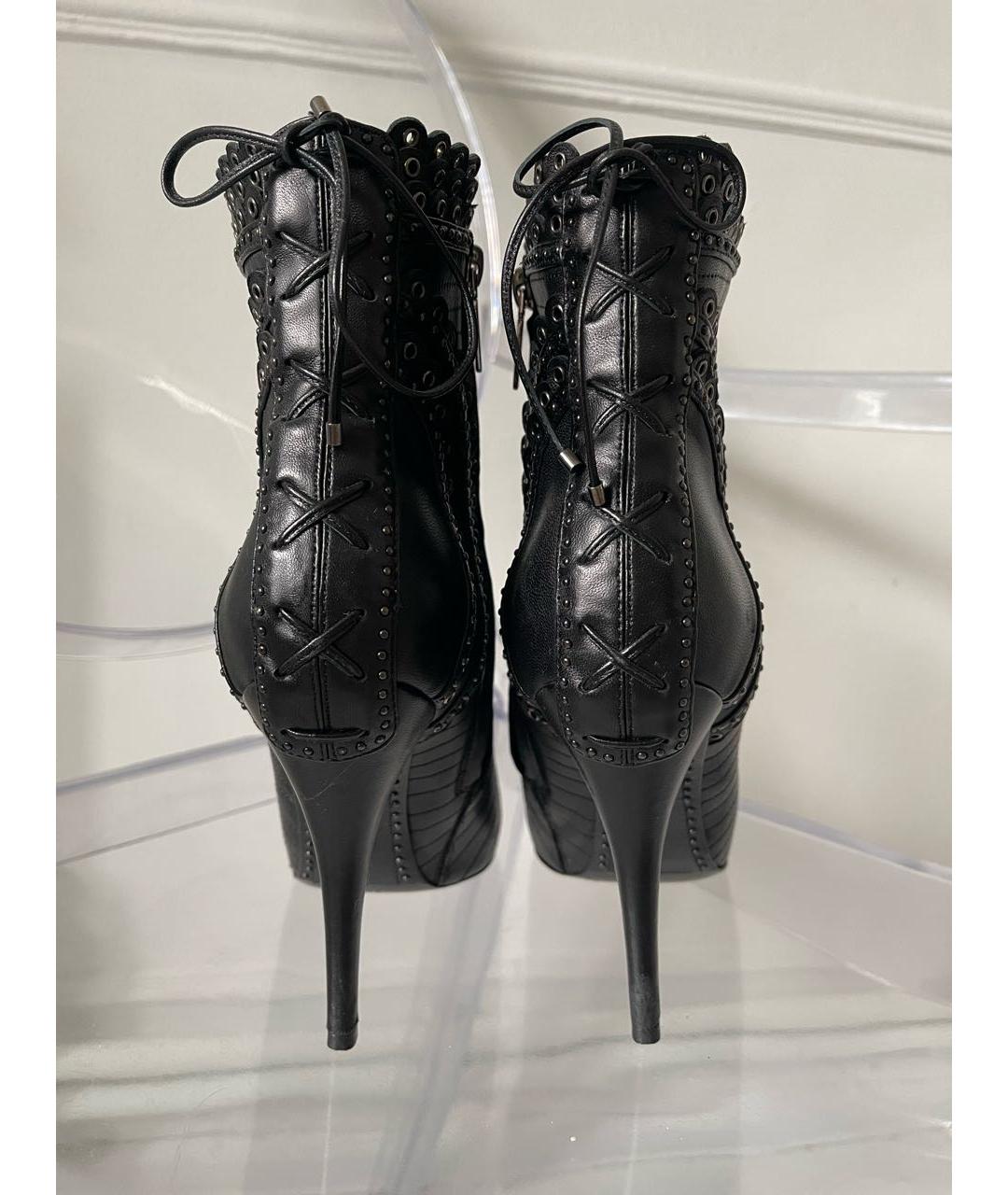 CHRISTIAN DIOR Черные кожаные ботильоны, фото 4