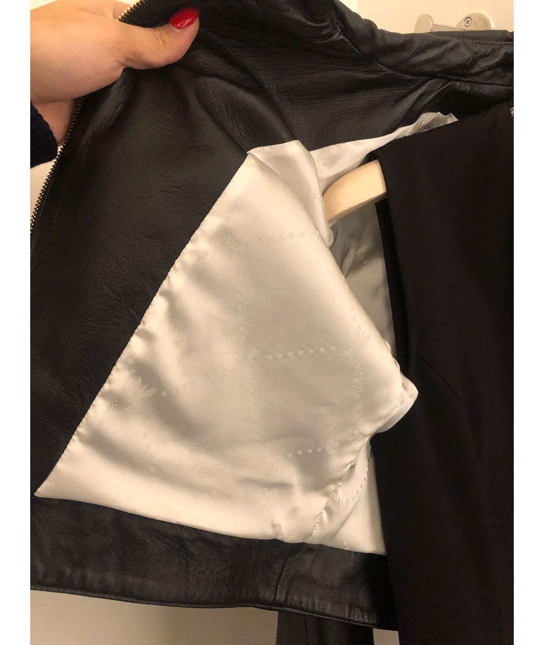 PATRIZIA PEPE Черная кожаная куртка, фото 4