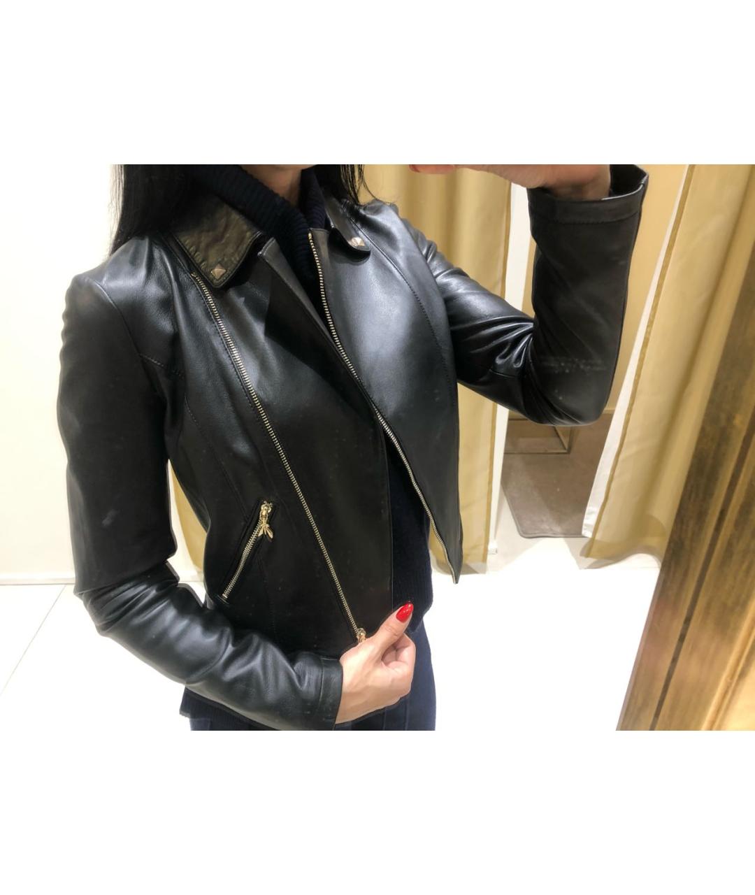 PATRIZIA PEPE Черная кожаная куртка, фото 8