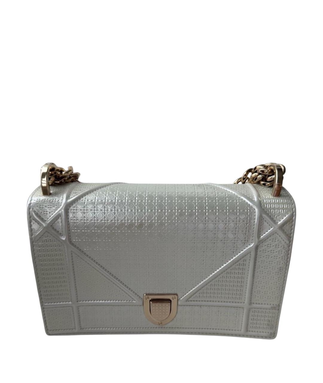 CHRISTIAN DIOR Белая кожаная сумка через плечо, фото 1