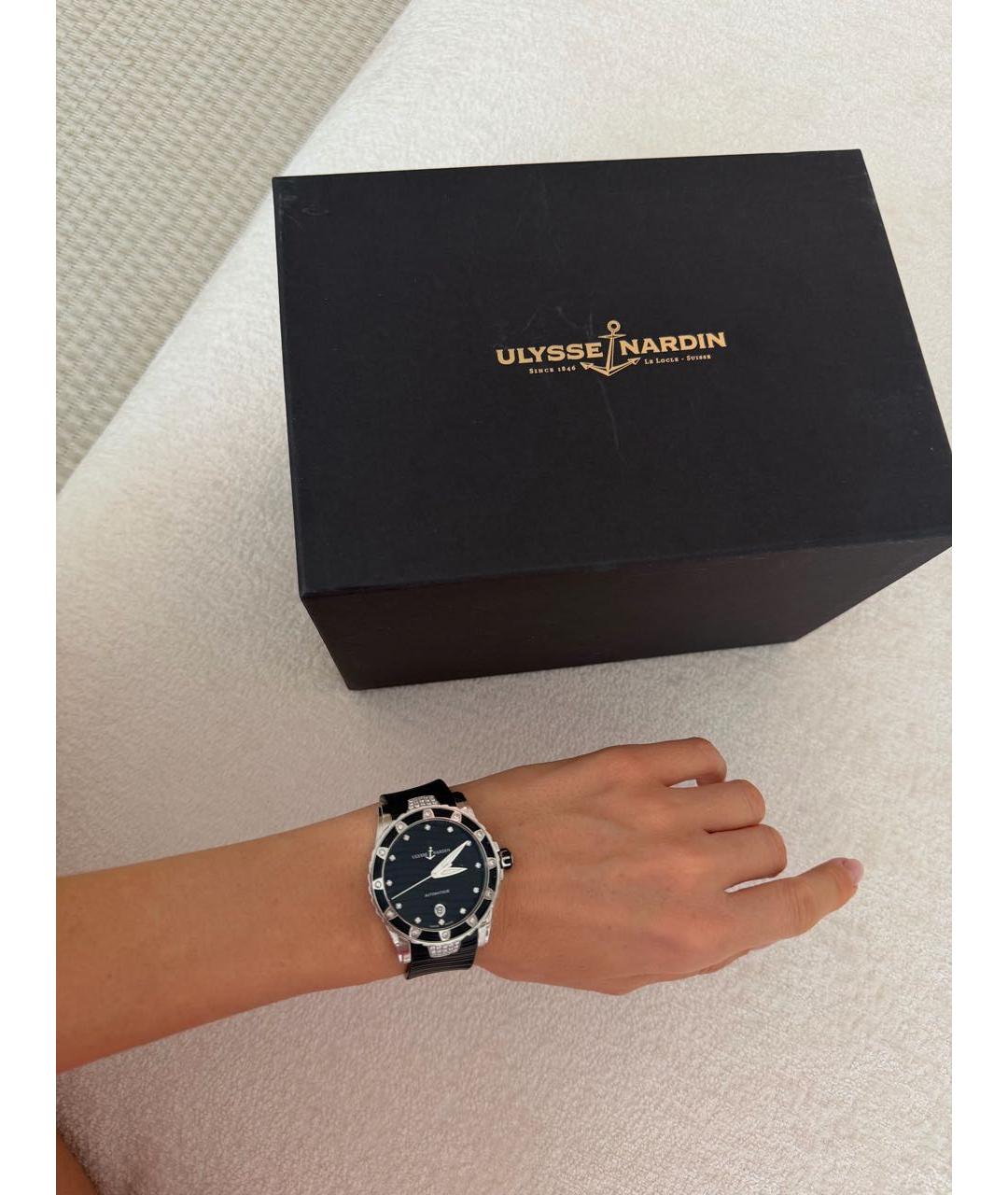 Ulysse Nardin Черные часы из белого золота, фото 5