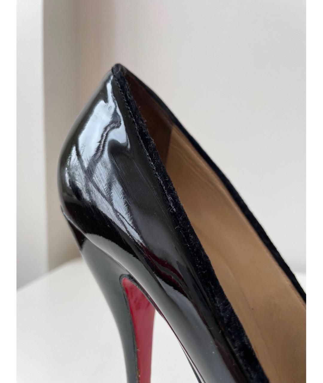 CHRISTIAN LOUBOUTIN Черные туфли из лакированной кожи, фото 8