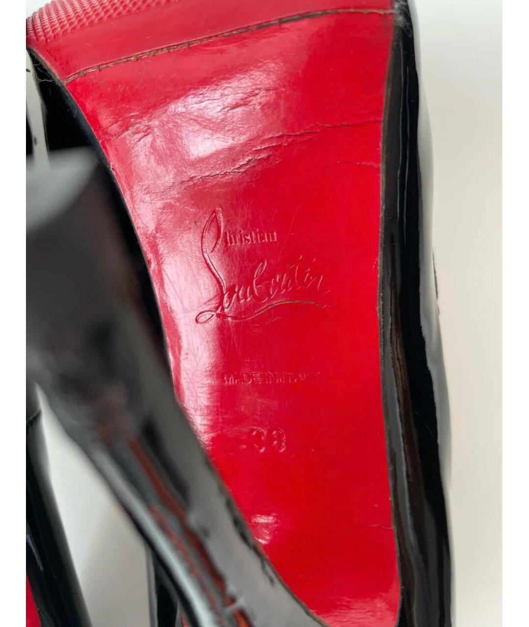 CHRISTIAN LOUBOUTIN Черные туфли из лакированной кожи, фото 5