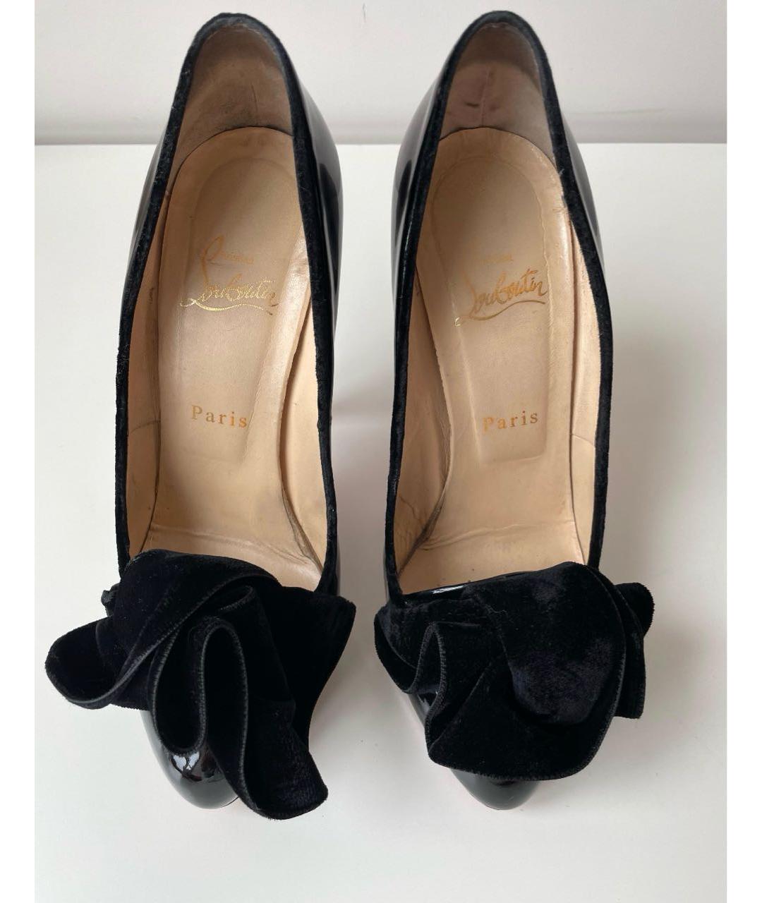 CHRISTIAN LOUBOUTIN Черные туфли из лакированной кожи, фото 3