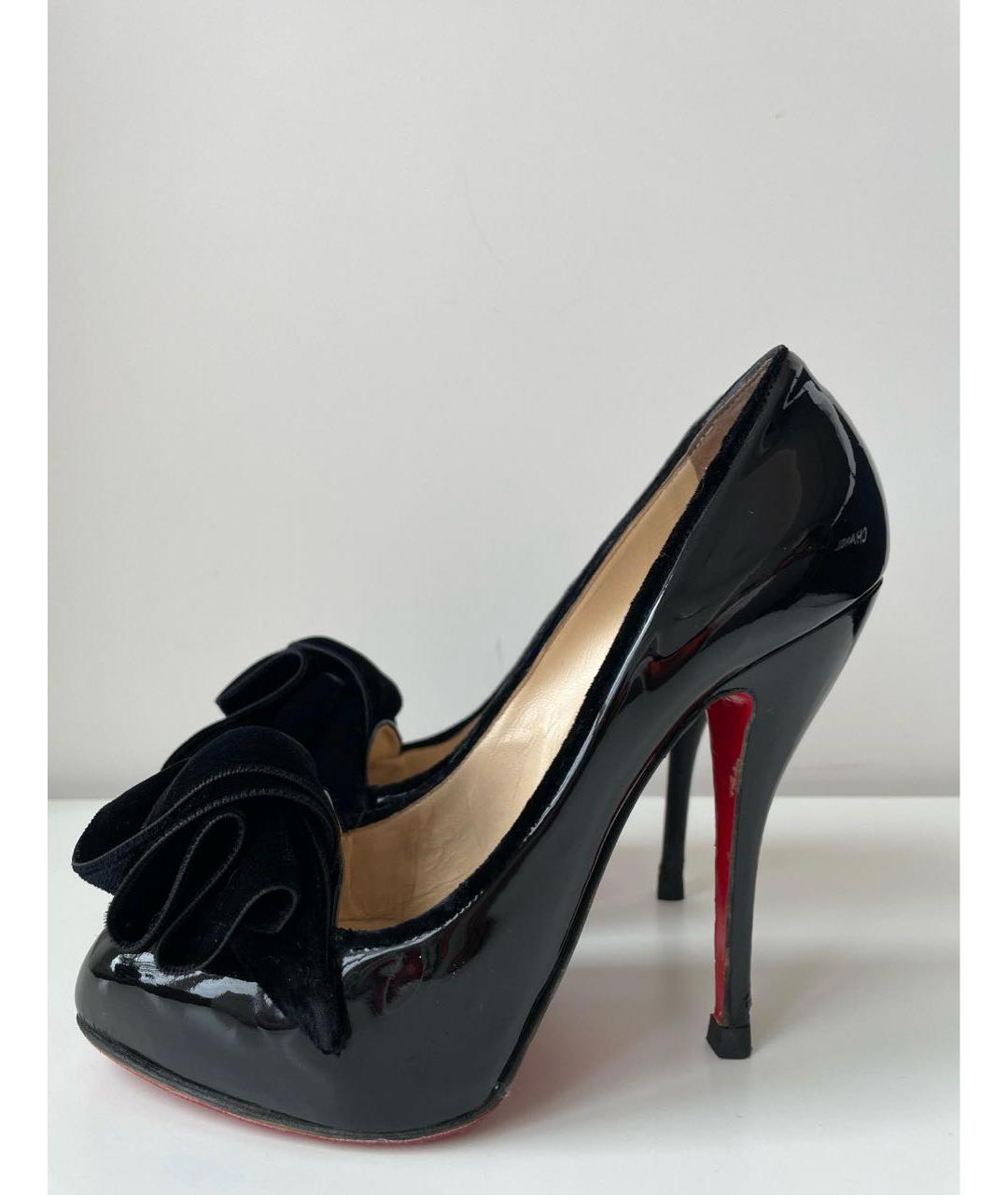 CHRISTIAN LOUBOUTIN Черные туфли из лакированной кожи, фото 9